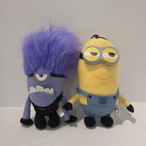 Illumination Despicable Me 2 Movie Tim Evil Minion Plush Lot Of 2 Toys 10"